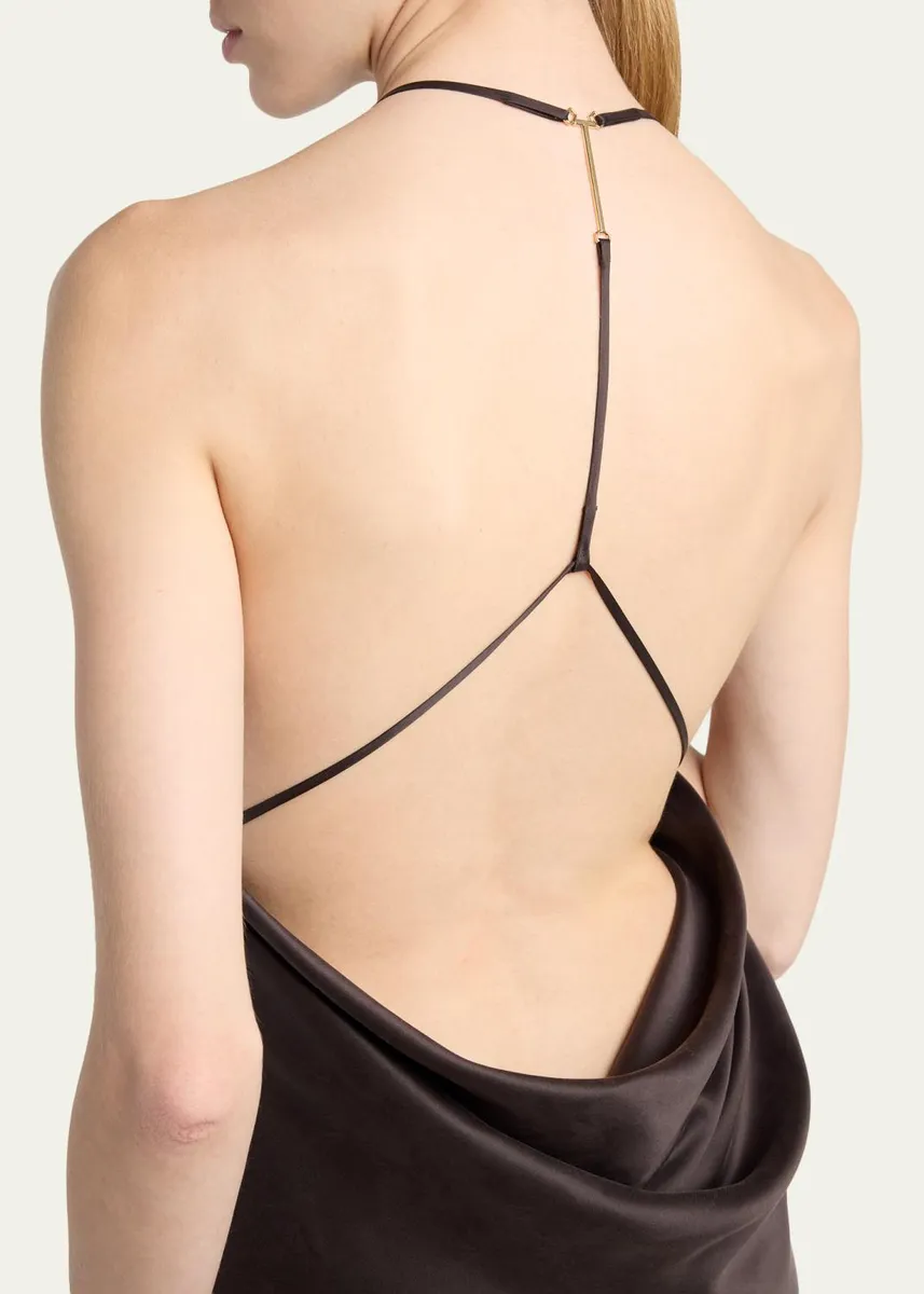 Tom Ford Draped Backless Satin Gown | Thumbnail 5 Tom Ford Draped Backless Satin Gown | Thumbnail 5