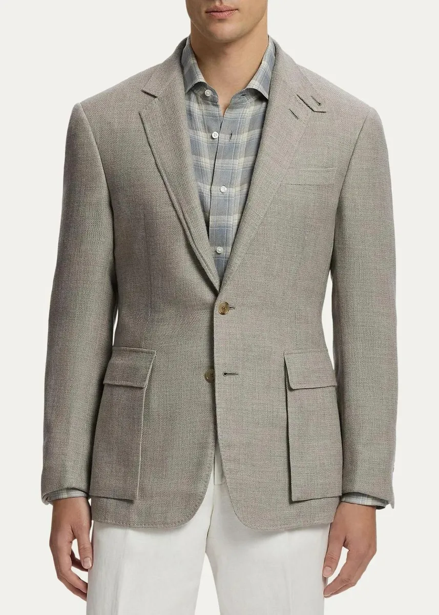 Ralph Lauren Purple Label Men's Hadley Hand-Tailored Textured Jacket | Thumbnail 4 Ralph Lauren Purple Label Men's Hadley Hand-Tailored Textured Jacket | Thumbnail 4