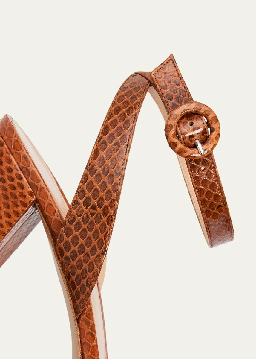 Gianvito Rossi 70mm Plexi Snake-Embossed Leather Platform Sandals | Thumbnail 5 Gianvito Rossi 70mm Plexi Snake-Embossed Leather Platform Sandals | Thumbnail 5