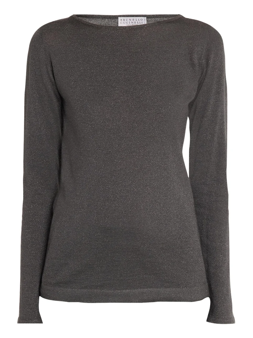 Brunello Cucinelli Cashmere-Silk Lurex Long-Sleeve Top