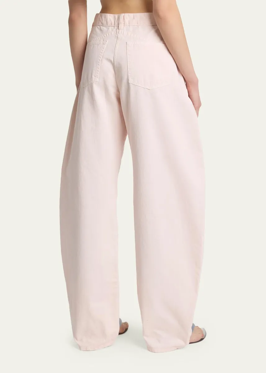 ALAÏA Tinted Denim Barrel-Leg Pants | Thumbnail 3