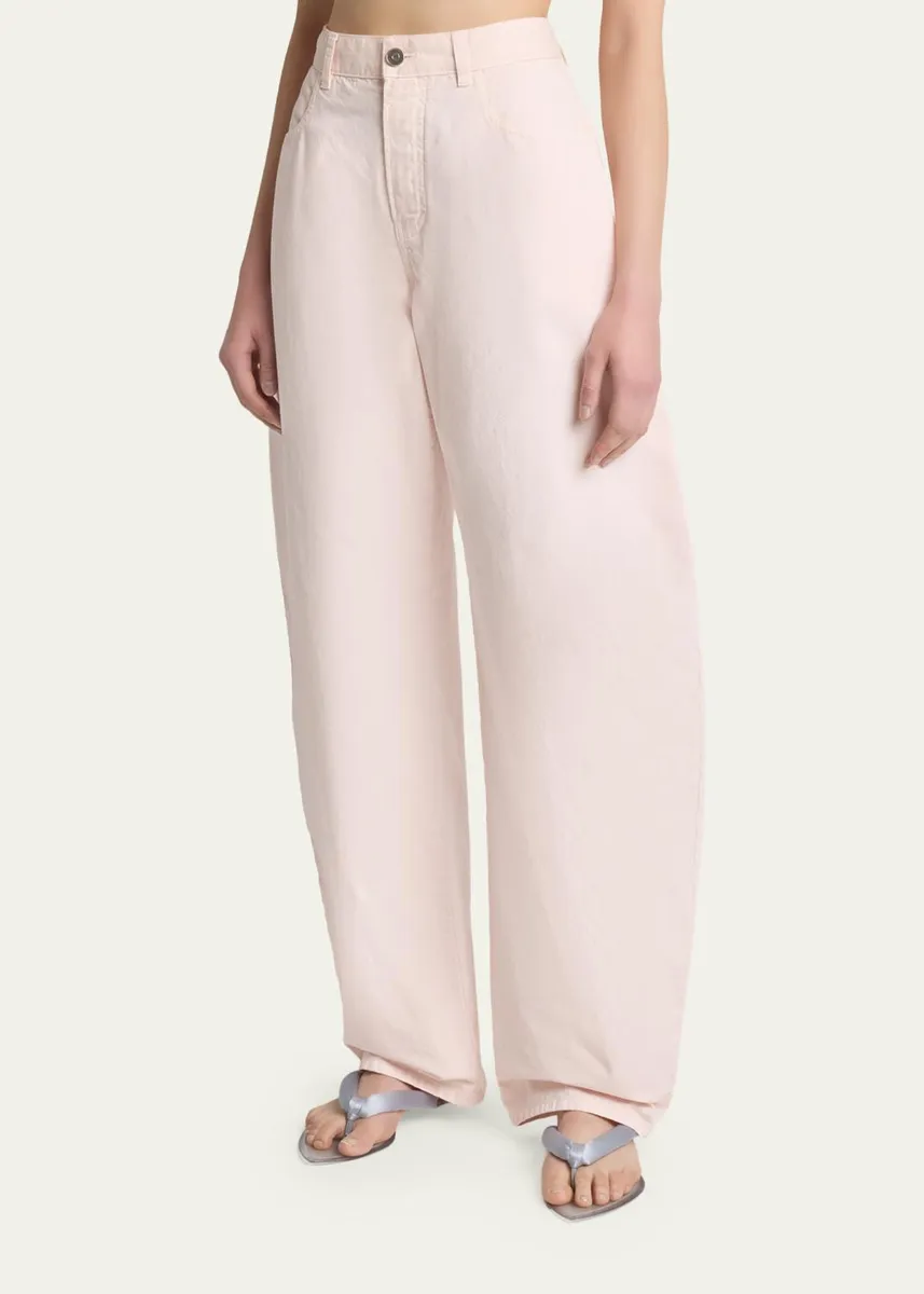 ALAÏA Tinted Denim Barrel-Leg Pants | Thumbnail 4