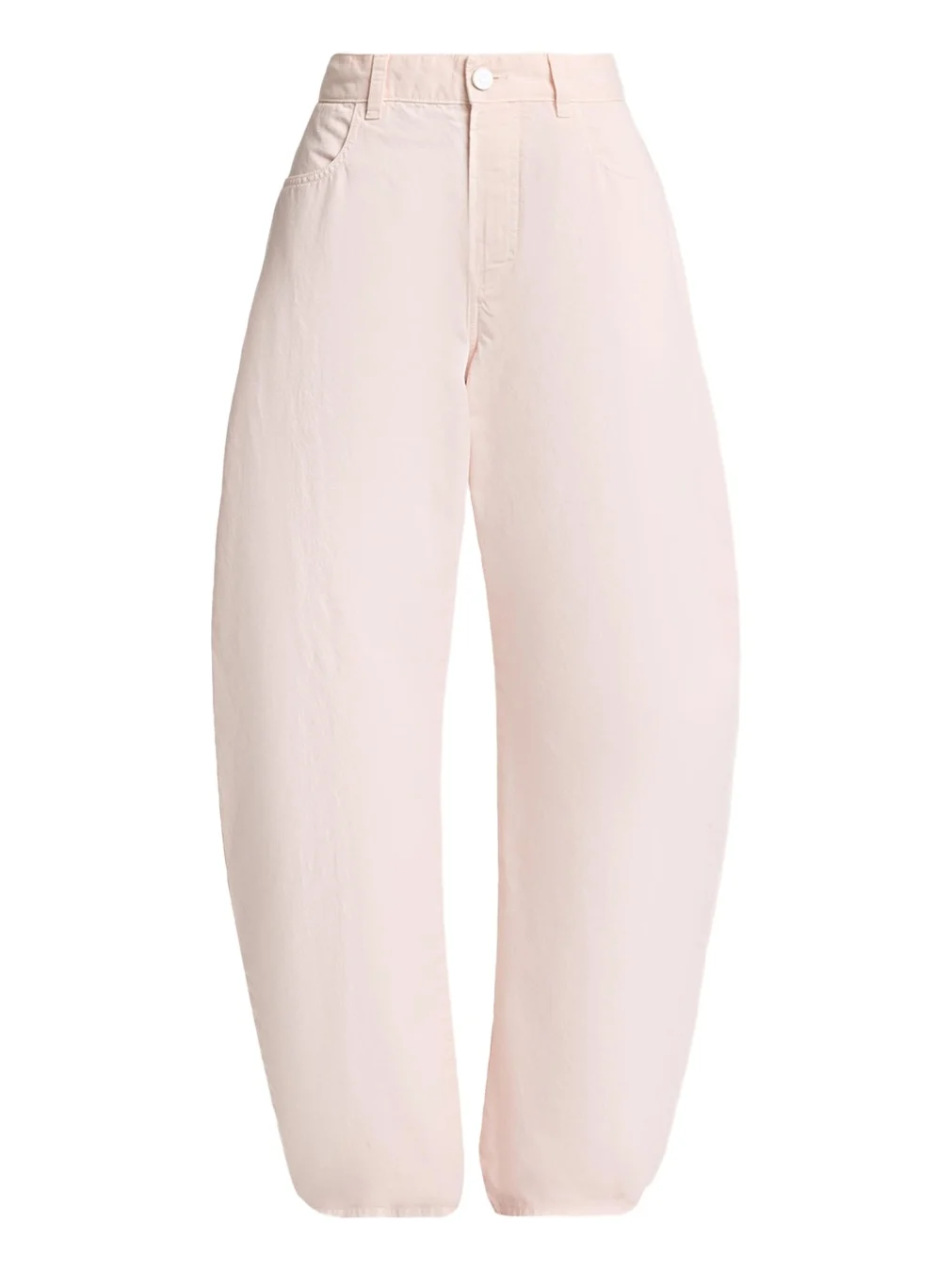 Tinted Denim Barrel-Leg Pants