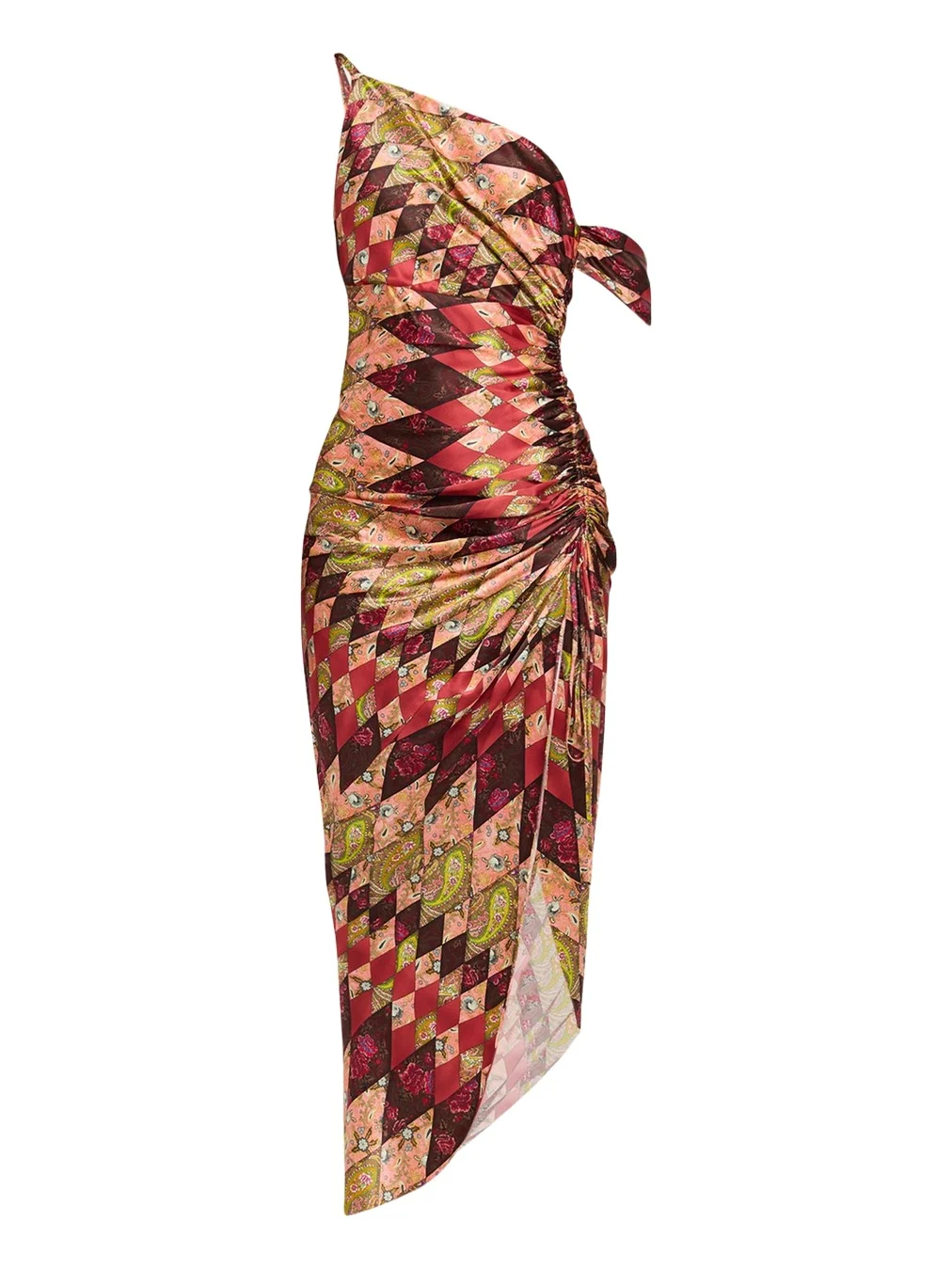 Elliana Draped Silk Midi Dress Elliana Draped Silk Midi Dress