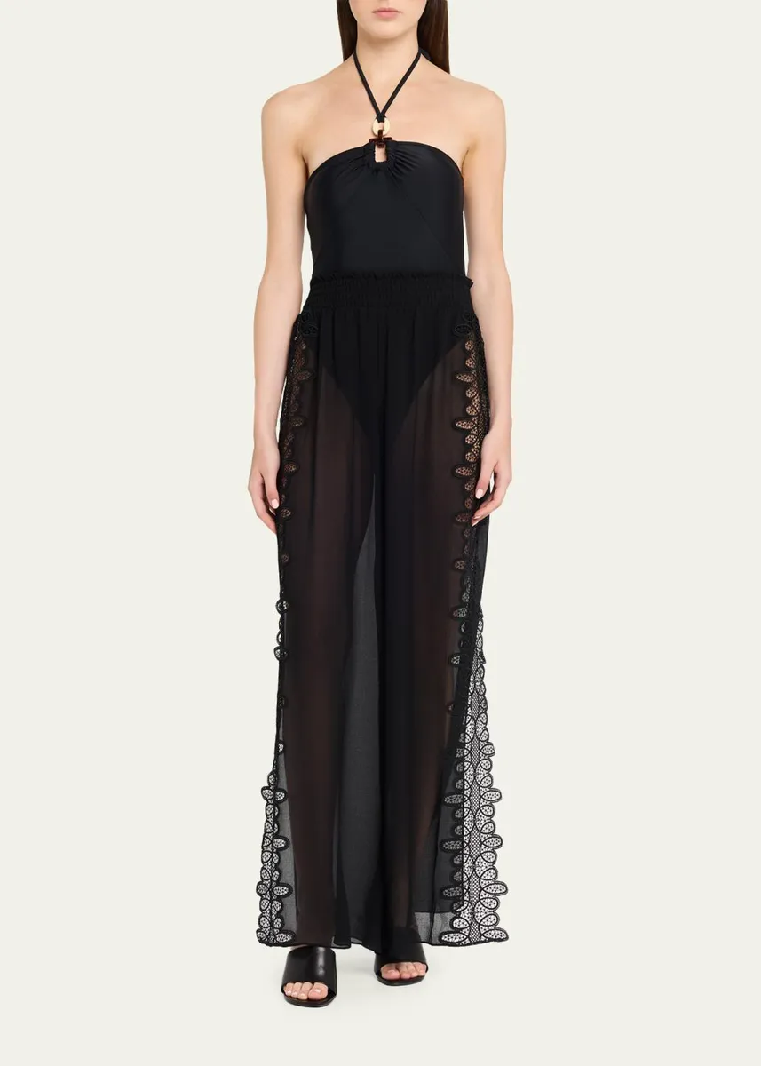 Ramy Brook Athena Side-Split Wide-Leg Cotton Pants | Thumbnail 2