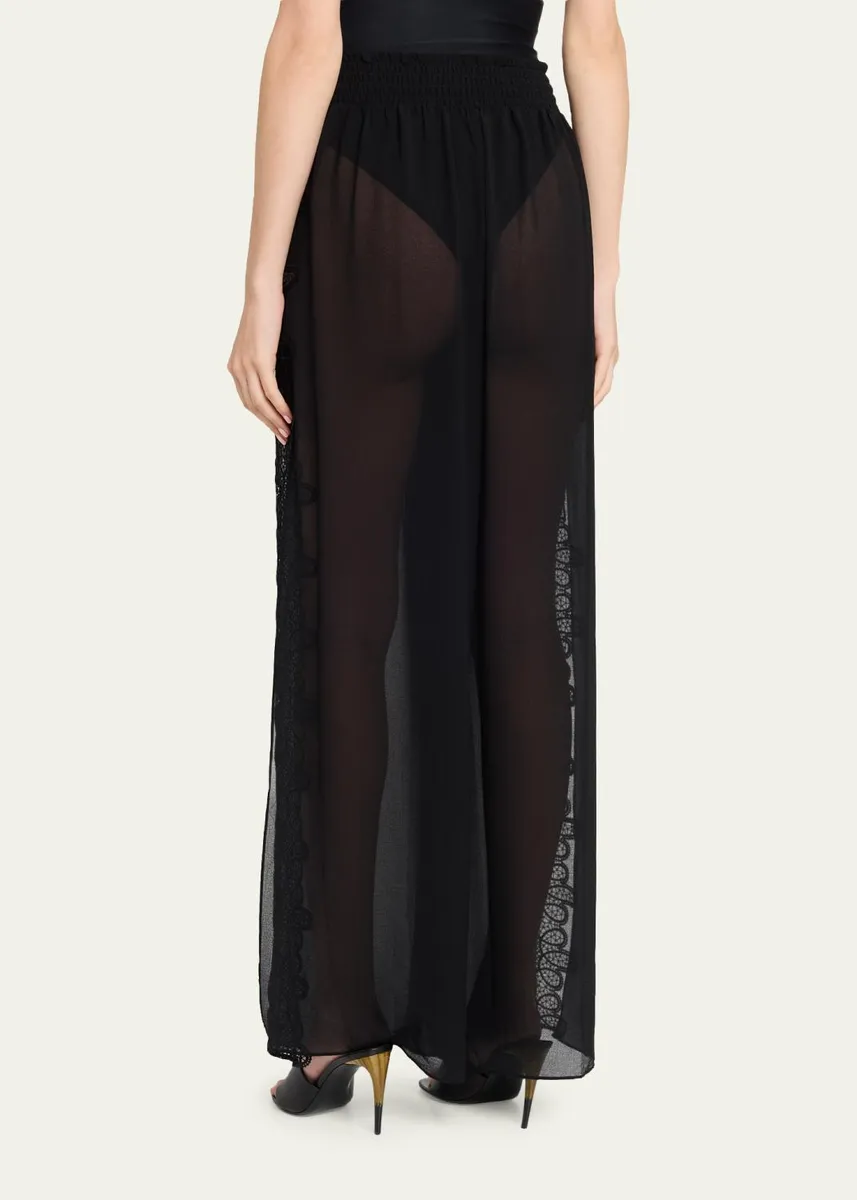 Ramy Brook Athena Side-Split Wide-Leg Cotton Pants | Thumbnail 3