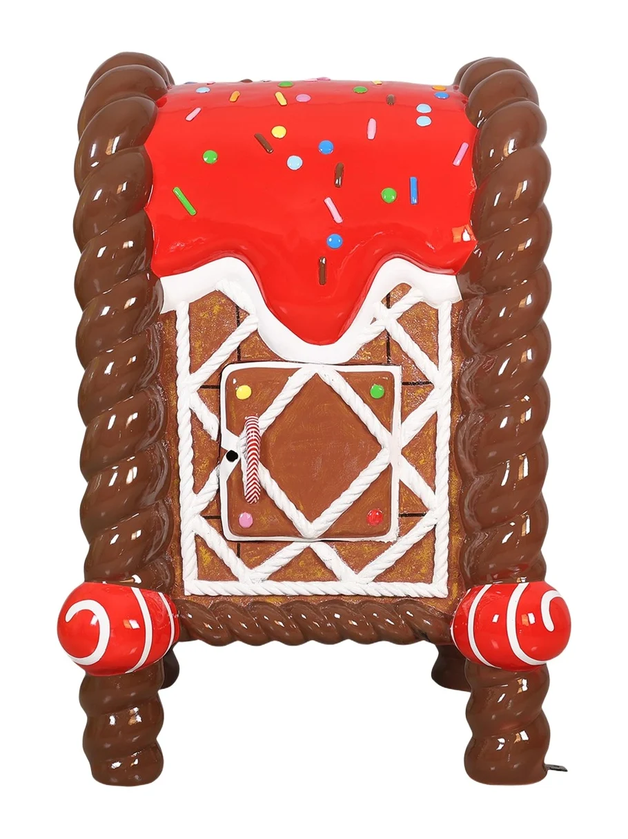 Universal Statues Gingerbread Mailbox Indoor/Outdoor Christmas Statue