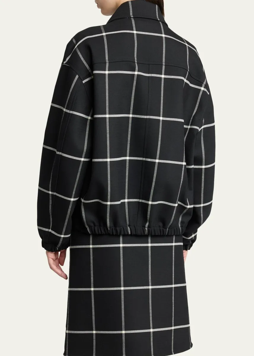 Courrèges Checked Bomber Jacket | Thumbnail 3 Courrèges Checked Bomber Jacket | Thumbnail 3