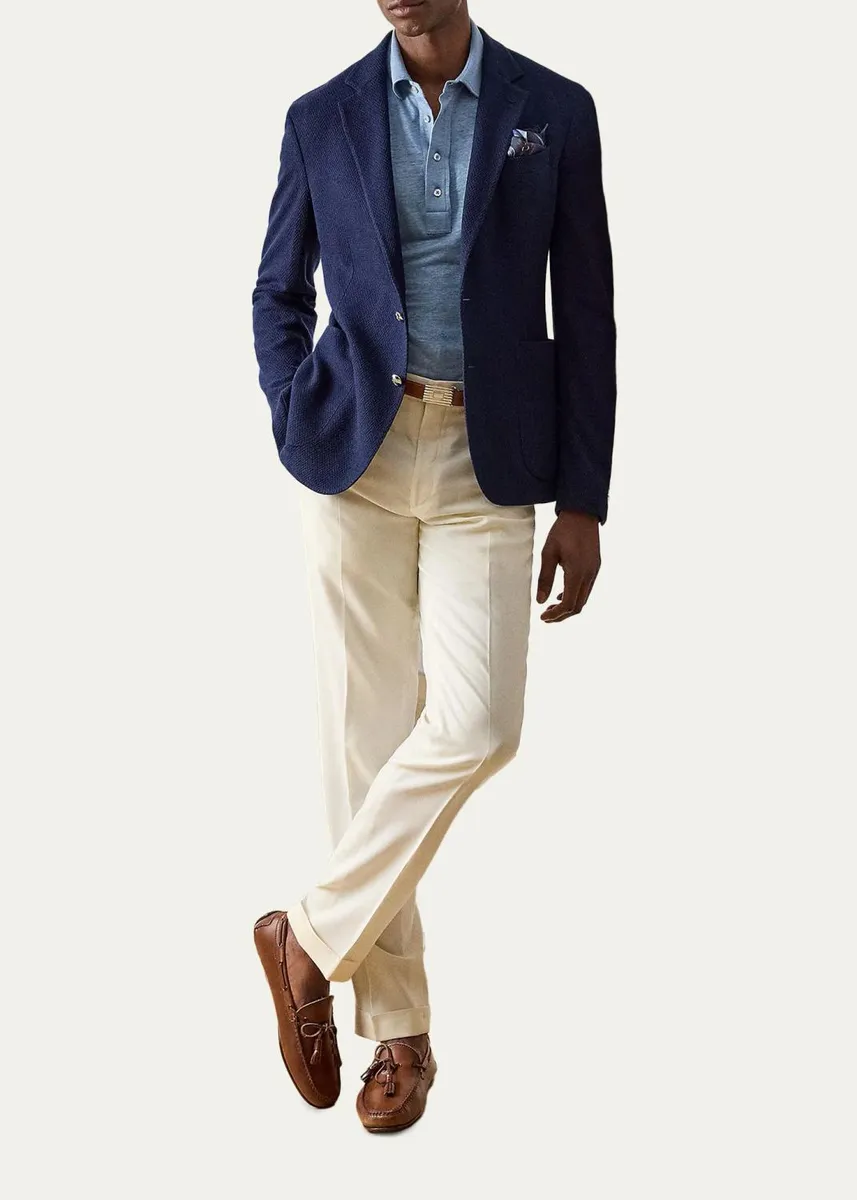 Ralph Lauren Purple Label Men's Hadley Hand-Tailored Herringbone Jacket | Thumbnail 2