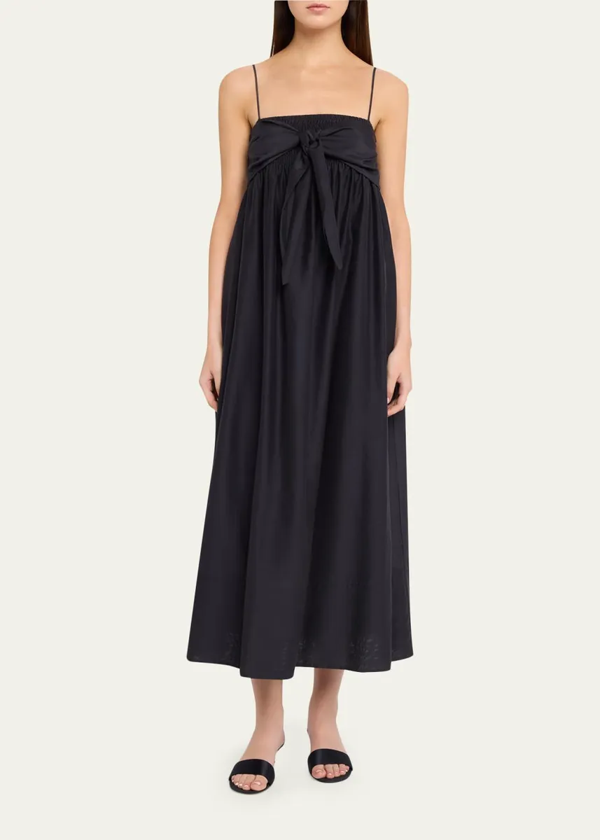 Vince Tie-Front Cotton Maxi Dress | Thumbnail 2