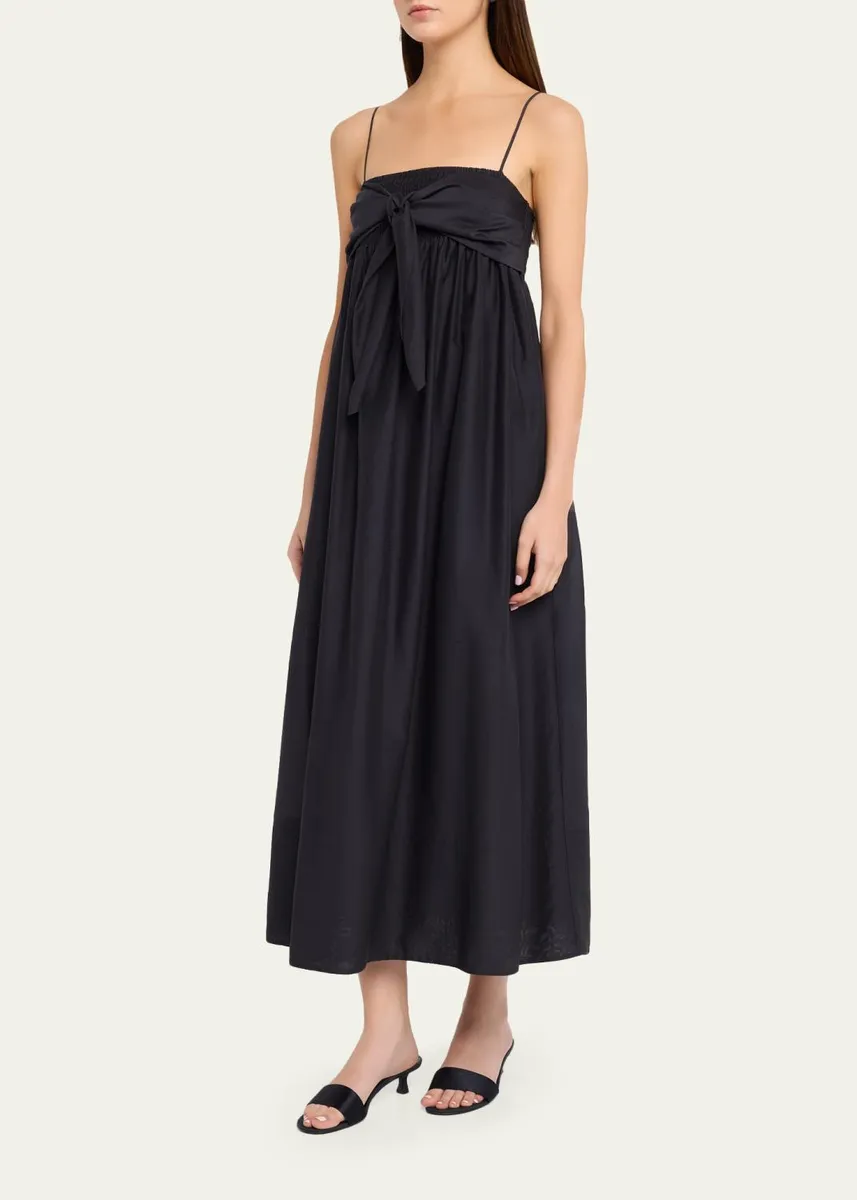 Vince Tie-Front Cotton Maxi Dress | Thumbnail 4