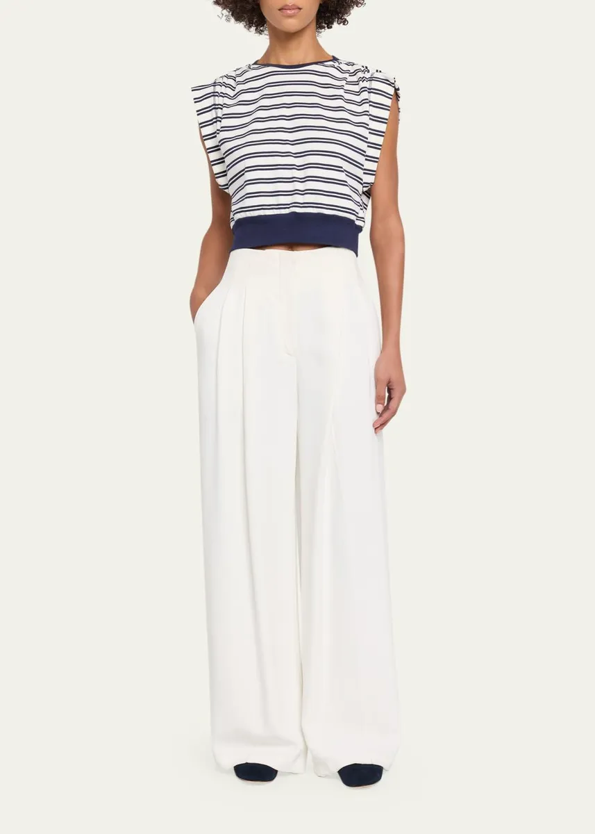 Simkhai Joie Striped Cotton-Jersey Top | Thumbnail 2
