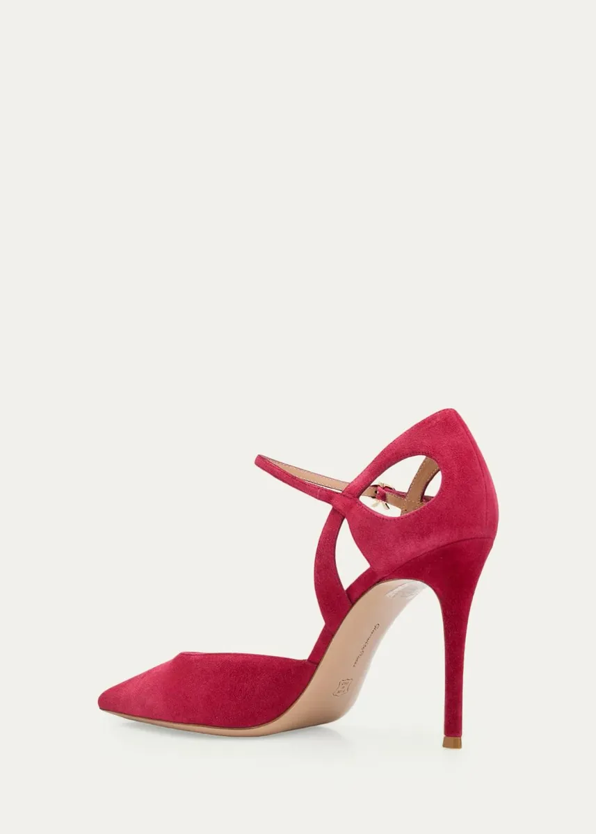 Gianvito Rossi 95mm Suede Pointed-Toe Pumps | Thumbnail 4 Gianvito Rossi 95mm Suede Pointed-Toe Pumps | Thumbnail 4