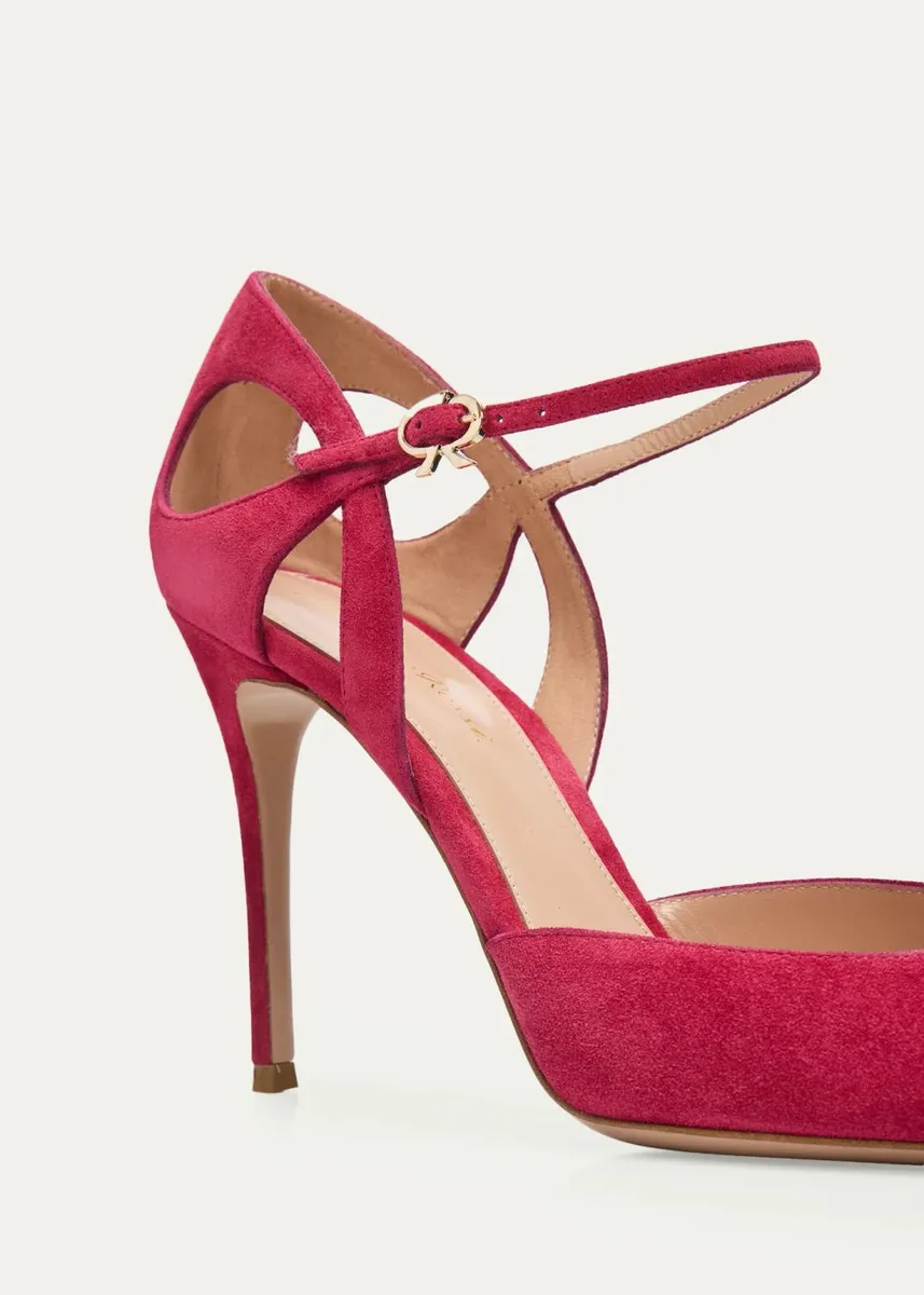 Gianvito Rossi 95mm Suede Pointed-Toe Pumps | Thumbnail 5 Gianvito Rossi 95mm Suede Pointed-Toe Pumps | Thumbnail 5