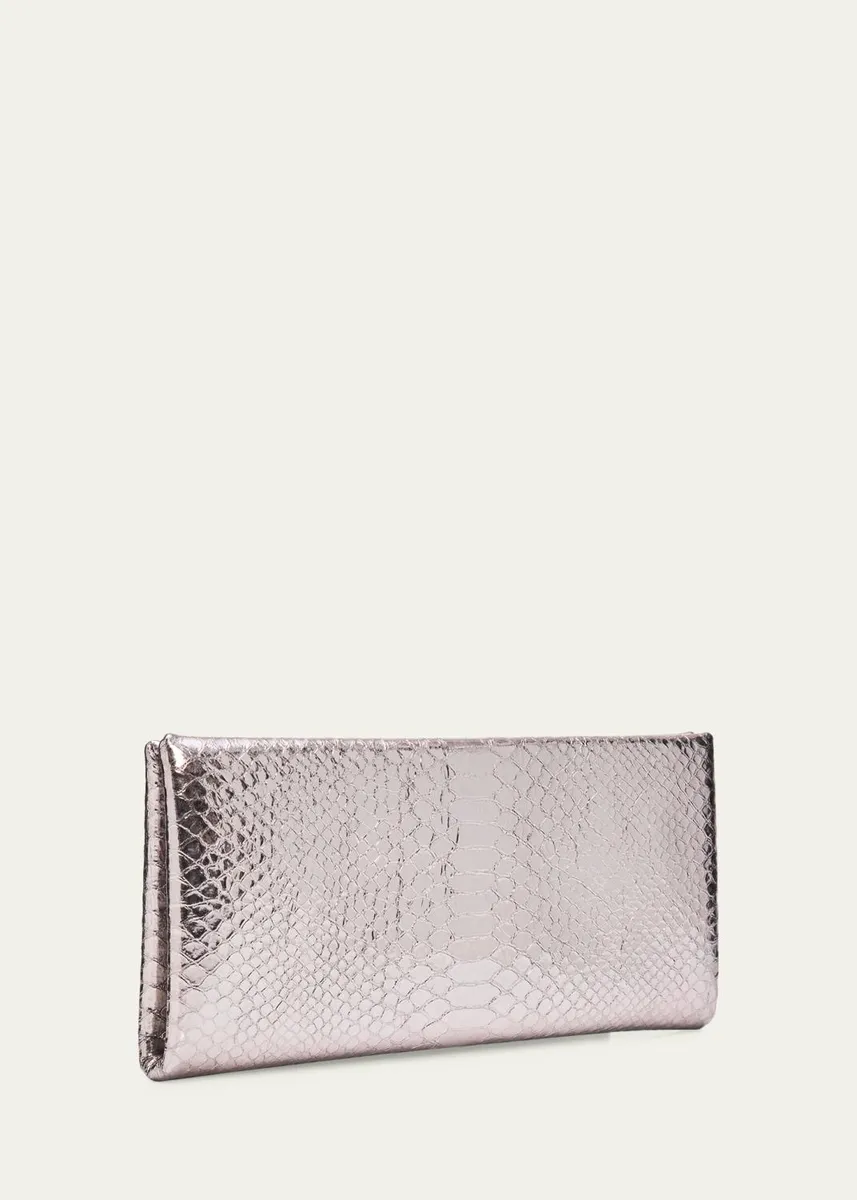 Tom Ford Ava Snake-Embossed Printed Leather Clutch | Thumbnail 3