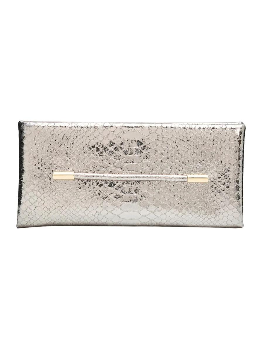 Tom Ford Ava Snake-Embossed Printed Leather Clutch