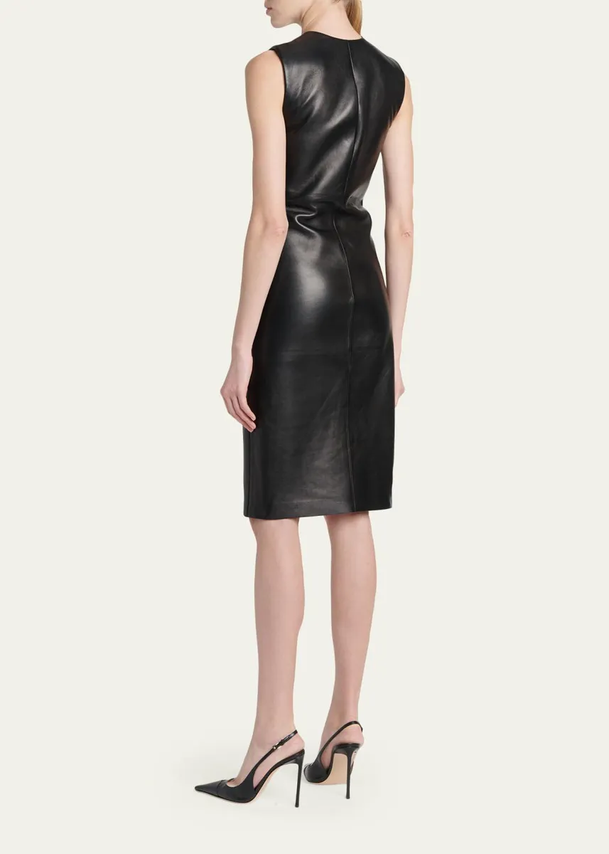 Tom Ford Lamb Leather Midi Dress | Thumbnail 3 Tom Ford Lamb Leather Midi Dress | Thumbnail 3