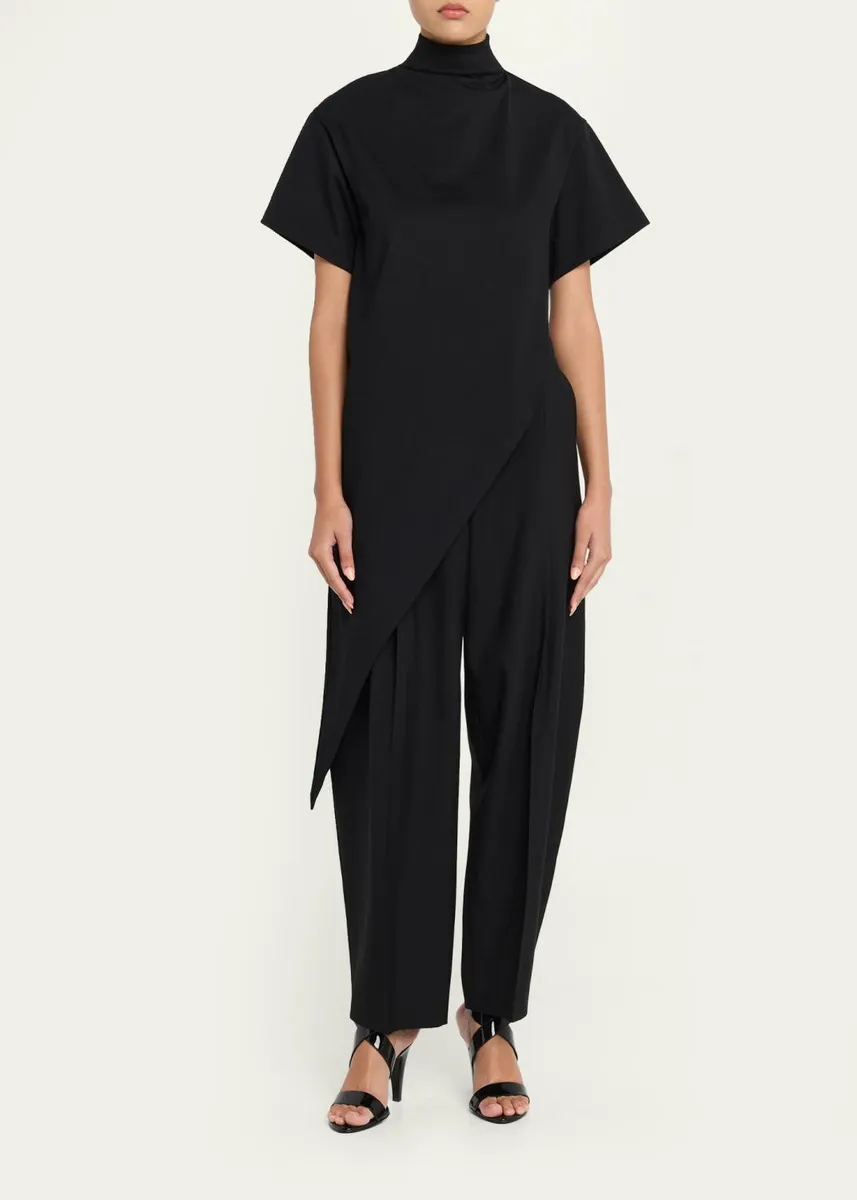 ALAÏA Short-Sleeve Asymmetric Triangle T-Shirt | Thumbnail 2