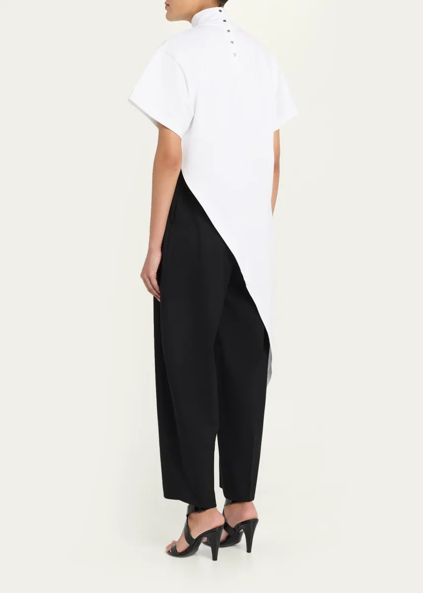 ALAÏA Short-Sleeve Asymmetric Triangle T-Shirt | Thumbnail 7