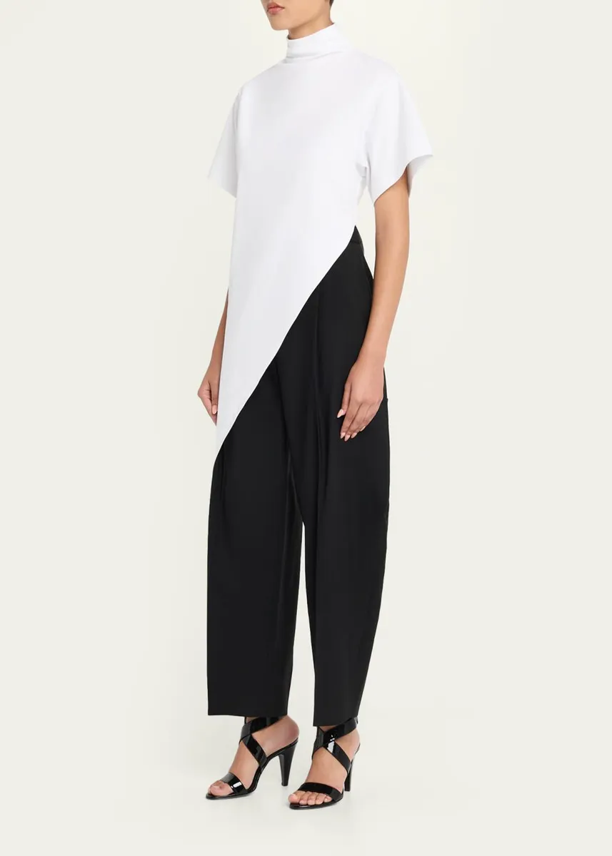 ALAÏA Short-Sleeve Asymmetric Triangle T-Shirt | Thumbnail 8