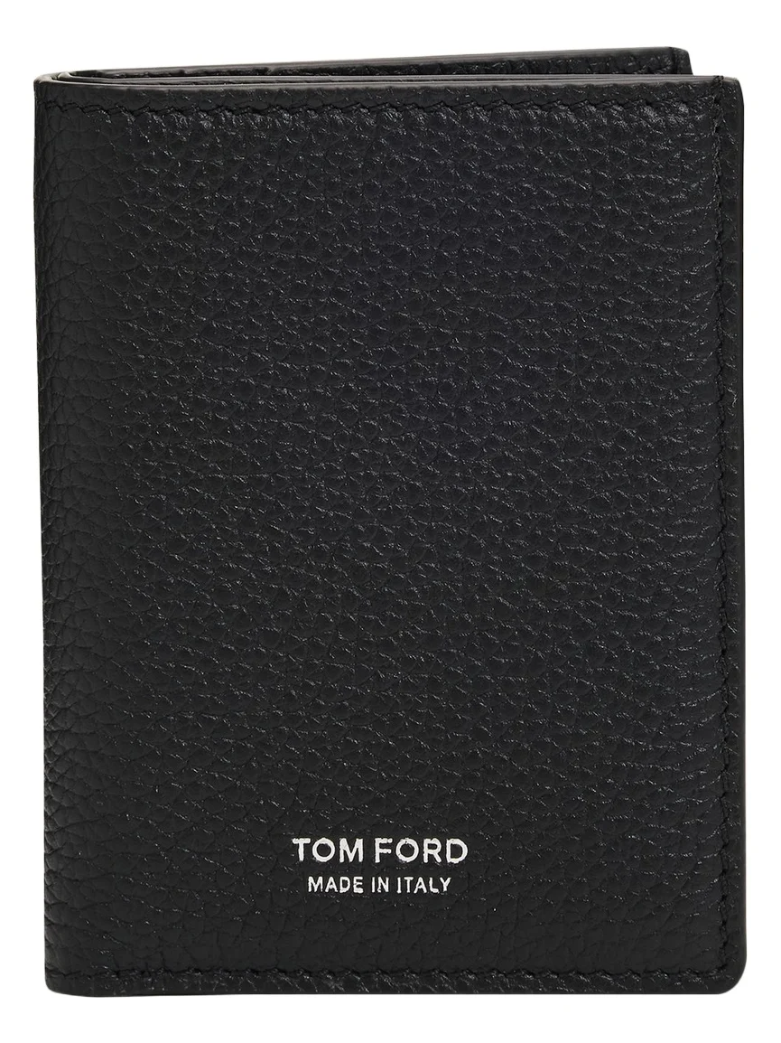 Men's Grained Leather T Line Bifold Card Holder