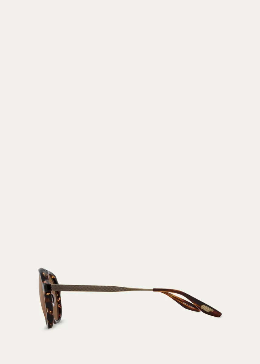 BARTON PERREIRA Men's Acetate and Titanium Aviator Sunglasses | Thumbnail 3 BARTON PERREIRA Men's Acetate and Titanium Aviator Sunglasses | Thumbnail 3