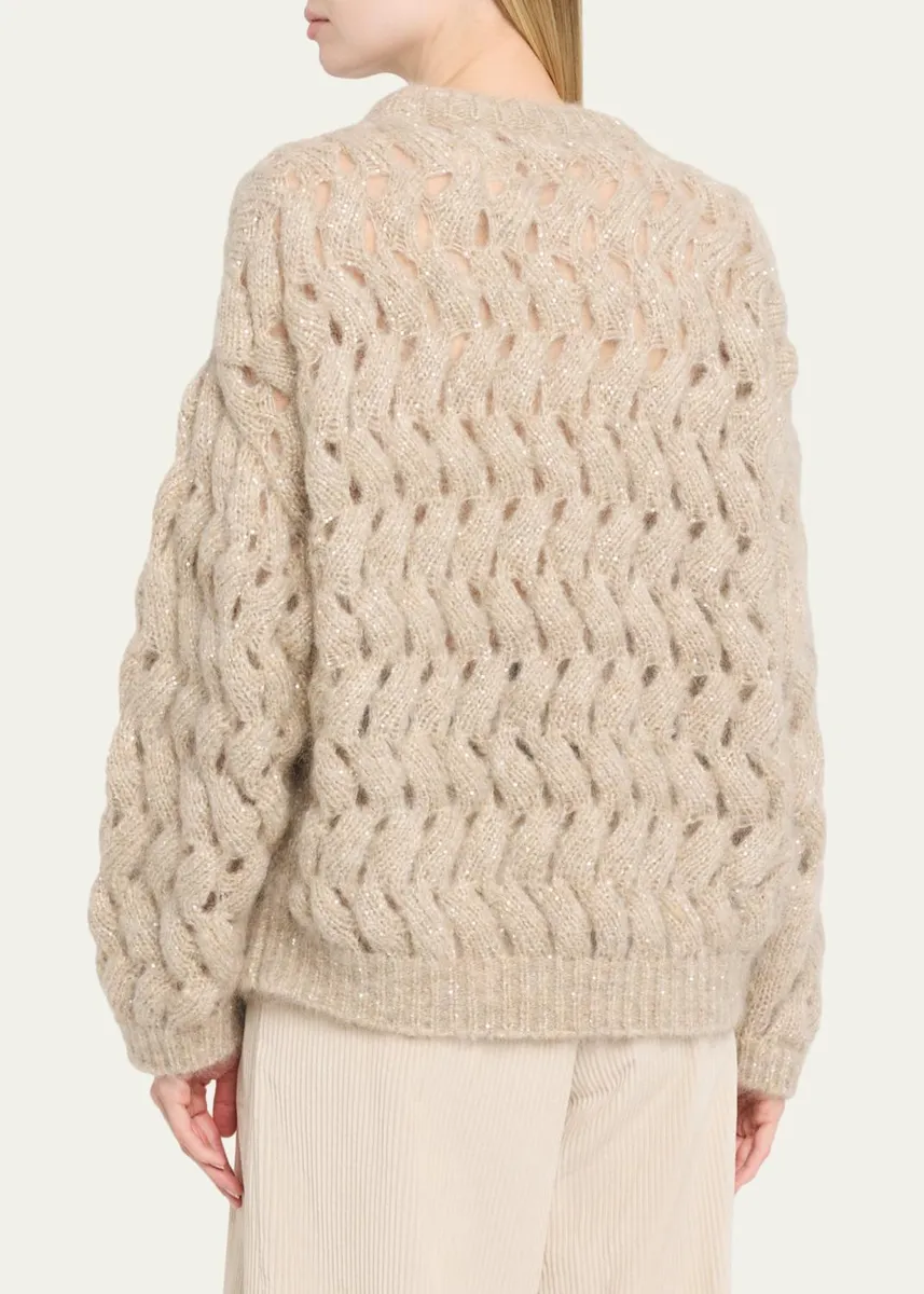 Brunello Cucinelli Winter Ocean Wave Mohair Sweater | Thumbnail 3