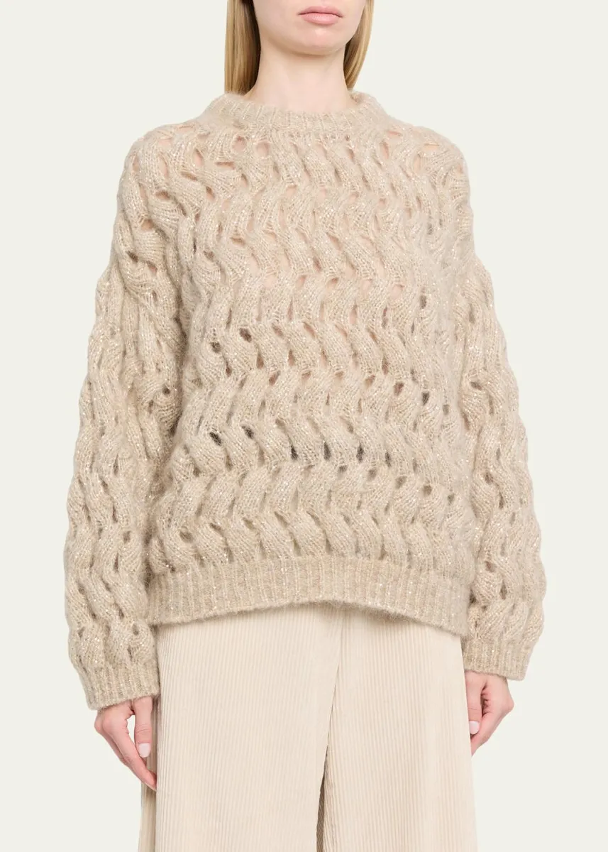 Brunello Cucinelli Winter Ocean Wave Mohair Sweater | Thumbnail 4