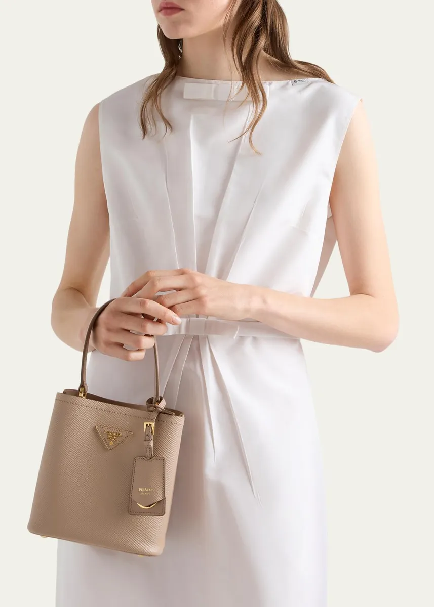 Prada Panier Saffiano Leather Top-Handle Bag | Thumbnail 2