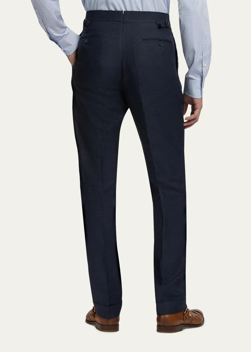 Ralph Lauren Purple Label Men's Gregory Hand-Tailored Plaid Trousers | Thumbnail 3 Ralph Lauren Purple Label Men's Gregory Hand-Tailored Plaid Trousers | Thumbnail 3