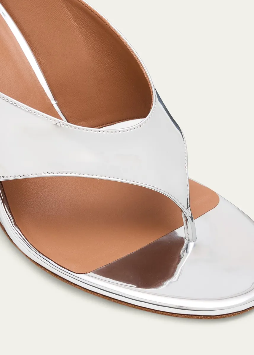 ALAÏA 90mm Metallic Leather Wedge Thong Sandals | Thumbnail 5 ALAÏA 90mm Metallic Leather Wedge Thong Sandals | Thumbnail 5