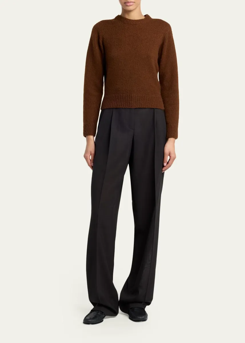 Tom Ford Double-Pleated Wool Straight-Leg Trousers | Thumbnail 2 Tom Ford Double-Pleated Wool Straight-Leg Trousers | Thumbnail 2