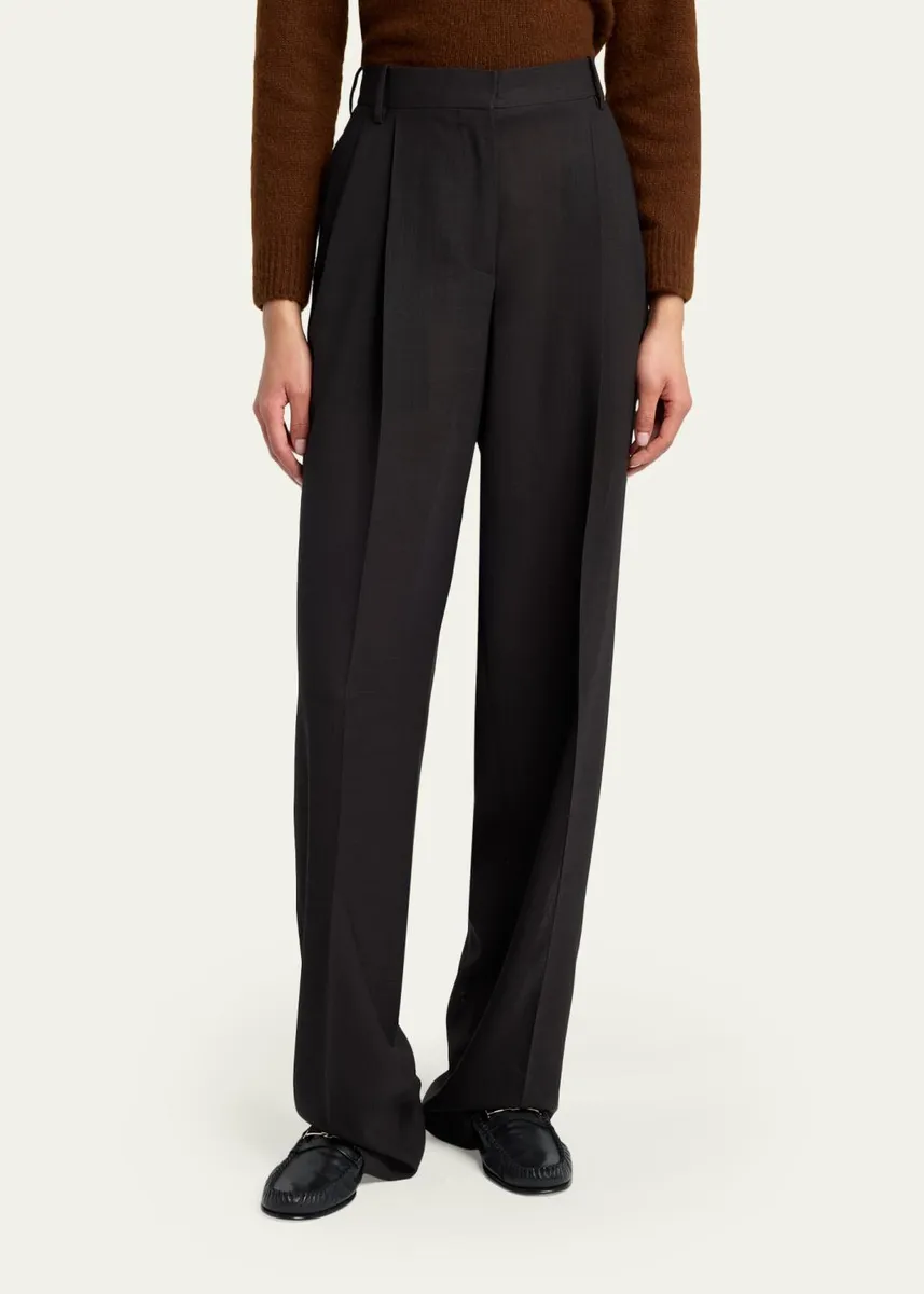 Tom Ford Double-Pleated Wool Straight-Leg Trousers | Thumbnail 4 Tom Ford Double-Pleated Wool Straight-Leg Trousers | Thumbnail 4