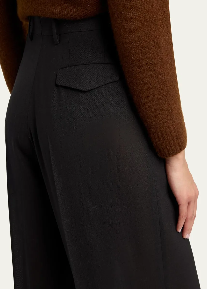 Tom Ford Double-Pleated Wool Straight-Leg Trousers | Thumbnail 5 Tom Ford Double-Pleated Wool Straight-Leg Trousers | Thumbnail 5