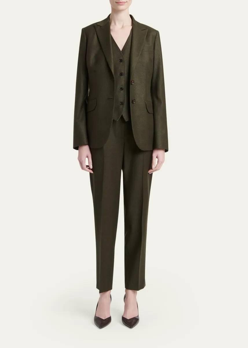 Kiton Metallic Wool Single-Breasted Jacket | Thumbnail 2 Kiton Metallic Wool Single-Breasted Jacket | Thumbnail 2