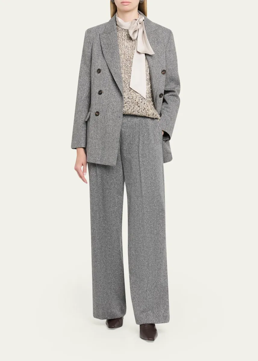 Brunello Cucinelli Couture Metallic Mohair Top | Thumbnail 2