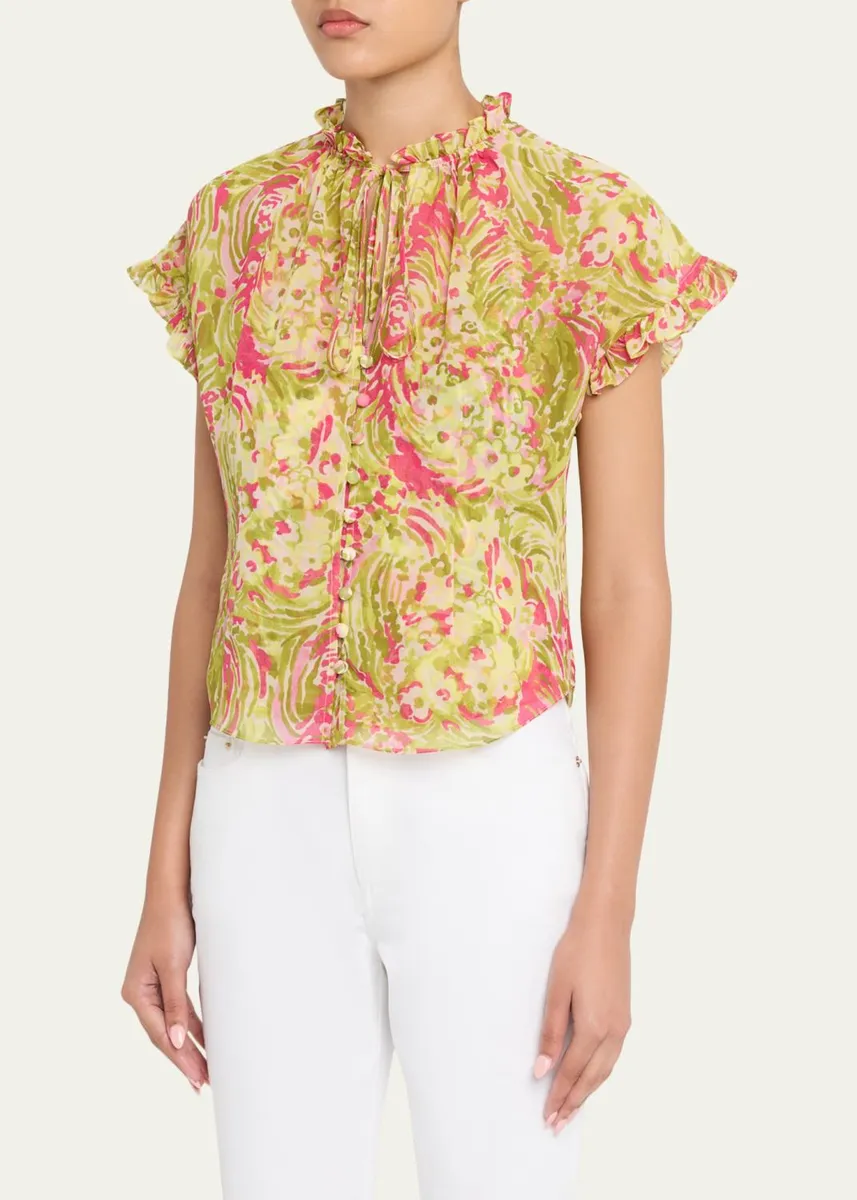 Cinq à Sept Jeni Daisy Swirl Top | Thumbnail 4