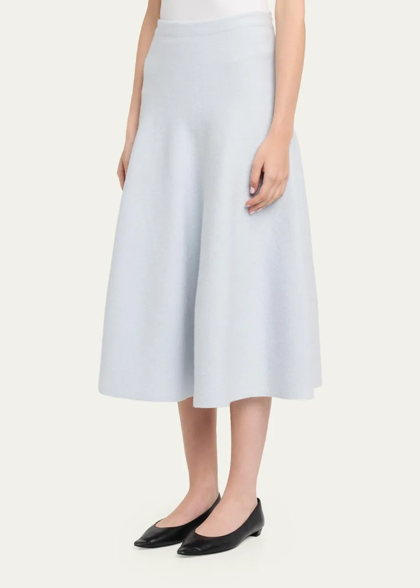 Brandon Maxwell Miller Structured Wool Midi Skirt | Thumbnail 4 Brandon Maxwell Miller Structured Wool Midi Skirt | Thumbnail 4