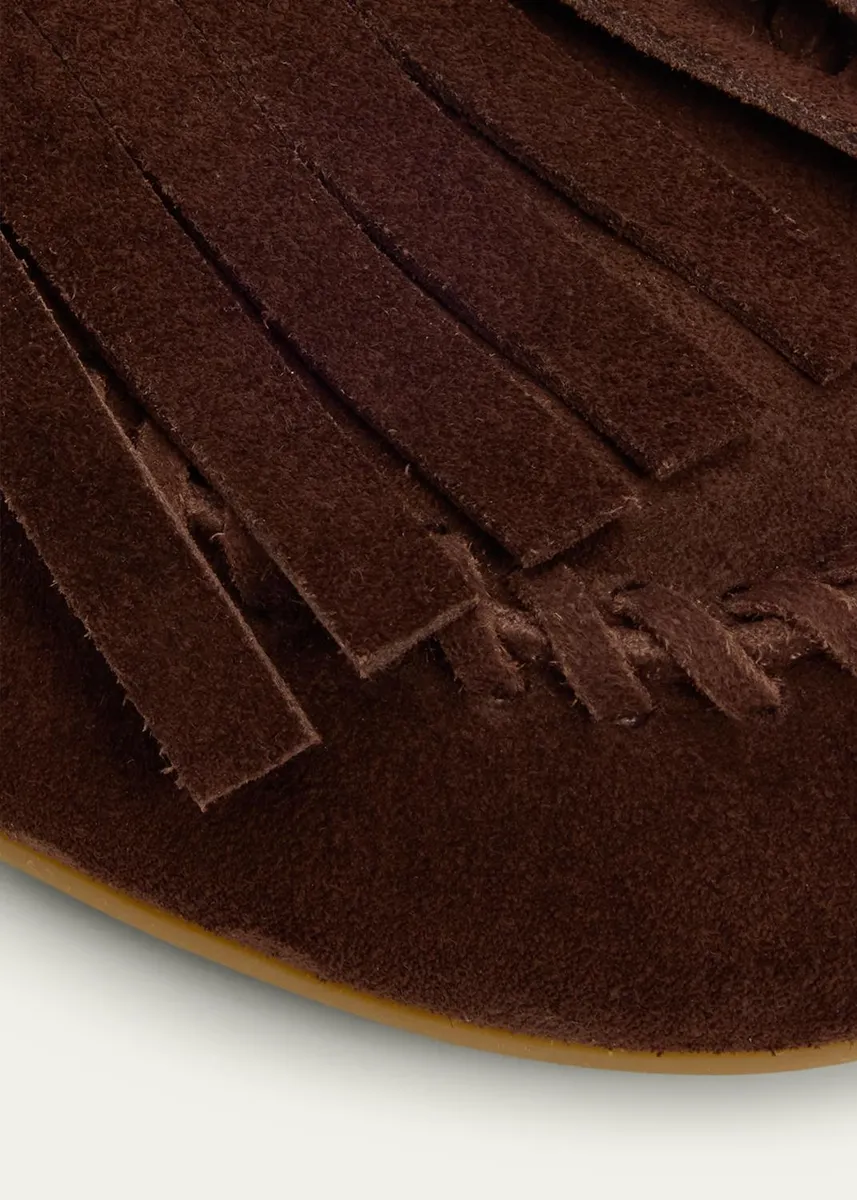 Miu Miu Fringe Suede Moccasin Loafers | Thumbnail 5 Miu Miu Fringe Suede Moccasin Loafers | Thumbnail 5