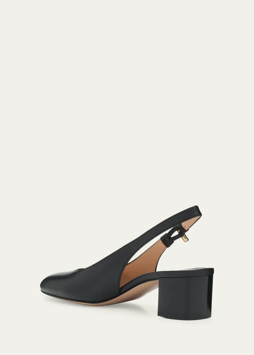 Gianvito Rossi 45mm Leather Slingback Pumps | Thumbnail 2