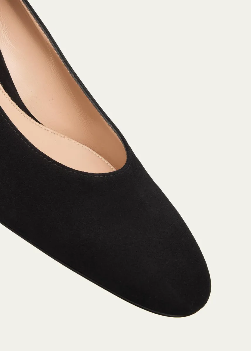 Gianvito Rossi 45mm Piper Suede Pointed-Toe Pumps | Thumbnail 3 Gianvito Rossi 45mm Piper Suede Pointed-Toe Pumps | Thumbnail 3