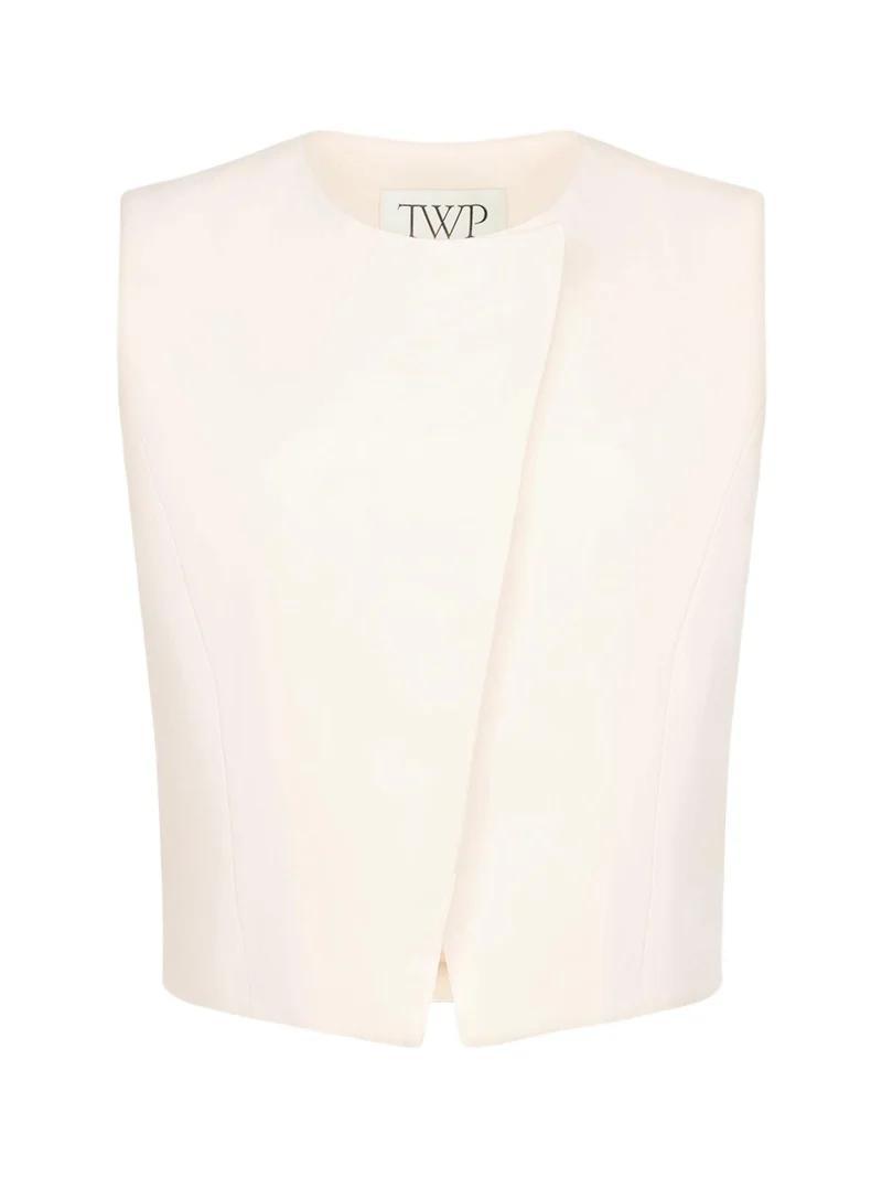 High-Neck Hidden Placket Vest High-Neck Hidden Placket Vest