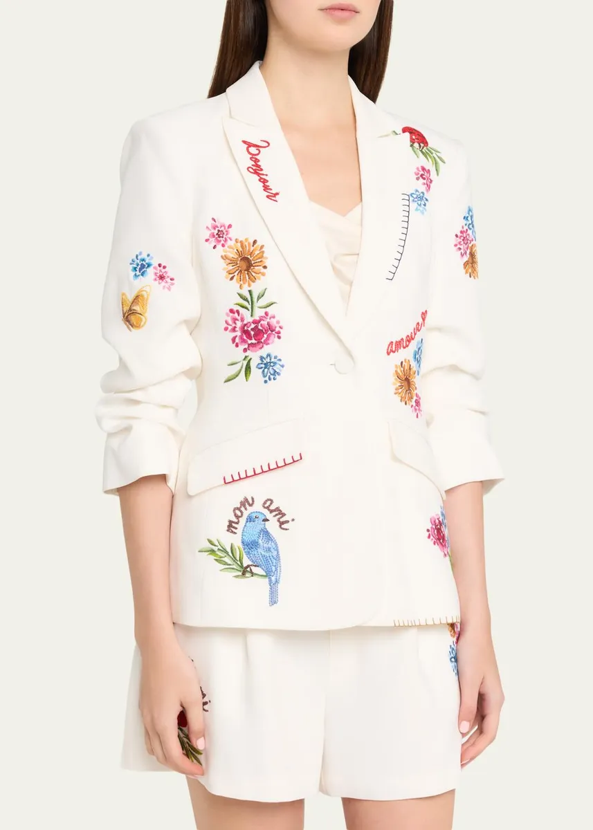 Cinq à Sept Cheyenne Embroidered Vine Blazer | Thumbnail 4 Cinq à Sept Cheyenne Embroidered Vine Blazer | Thumbnail 4