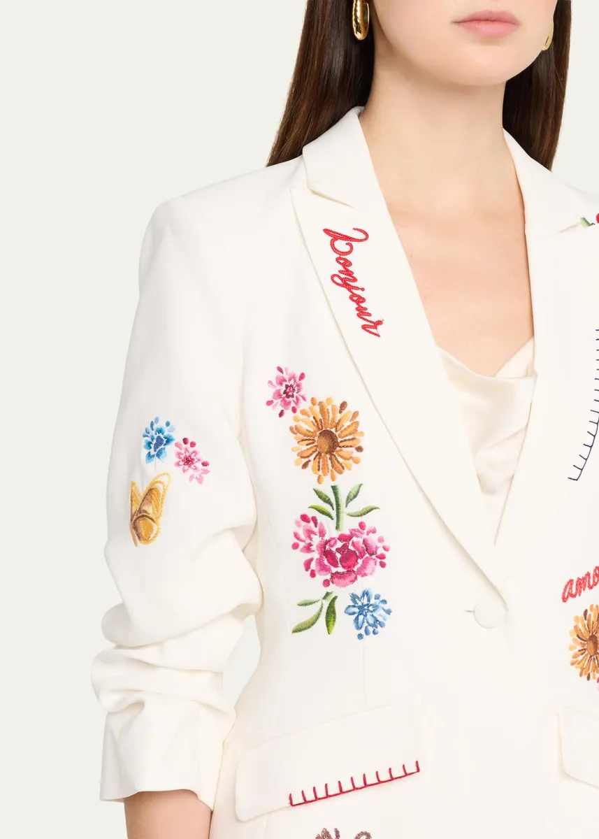 Cinq à Sept Cheyenne Embroidered Vine Blazer | Thumbnail 5 Cinq à Sept Cheyenne Embroidered Vine Blazer | Thumbnail 5