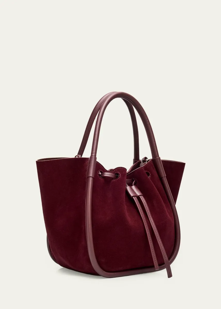 Proenza Schouler Small Ruched Suede and Leather Tote Bag | Thumbnail 3 Proenza Schouler Small Ruched Suede and Leather Tote Bag | Thumbnail 3
