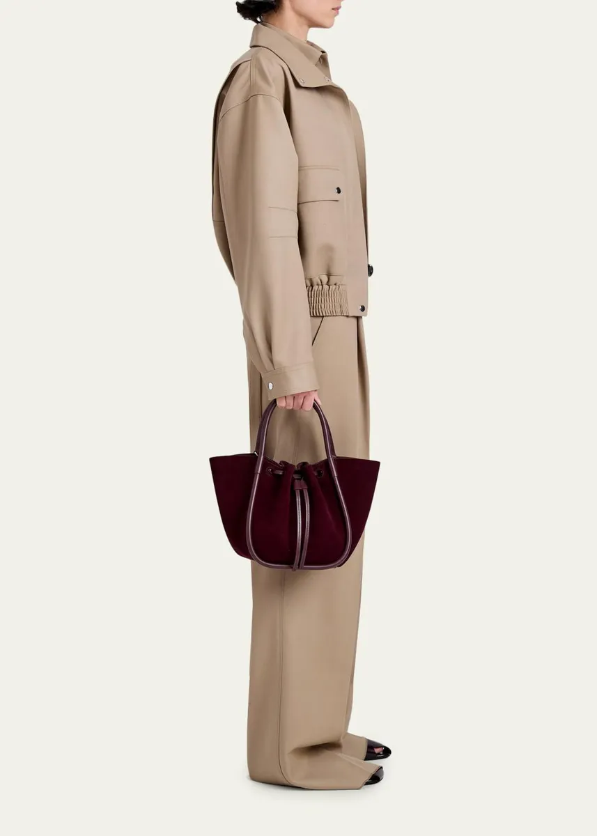 Proenza Schouler Small Ruched Suede and Leather Tote Bag | Thumbnail 5 Proenza Schouler Small Ruched Suede and Leather Tote Bag | Thumbnail 5