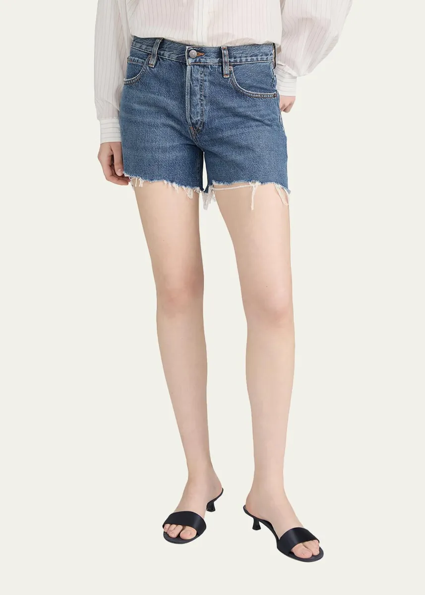 Frame The Long Hand Denim Shorts | Thumbnail 4 Frame The Long Hand Denim Shorts | Thumbnail 4