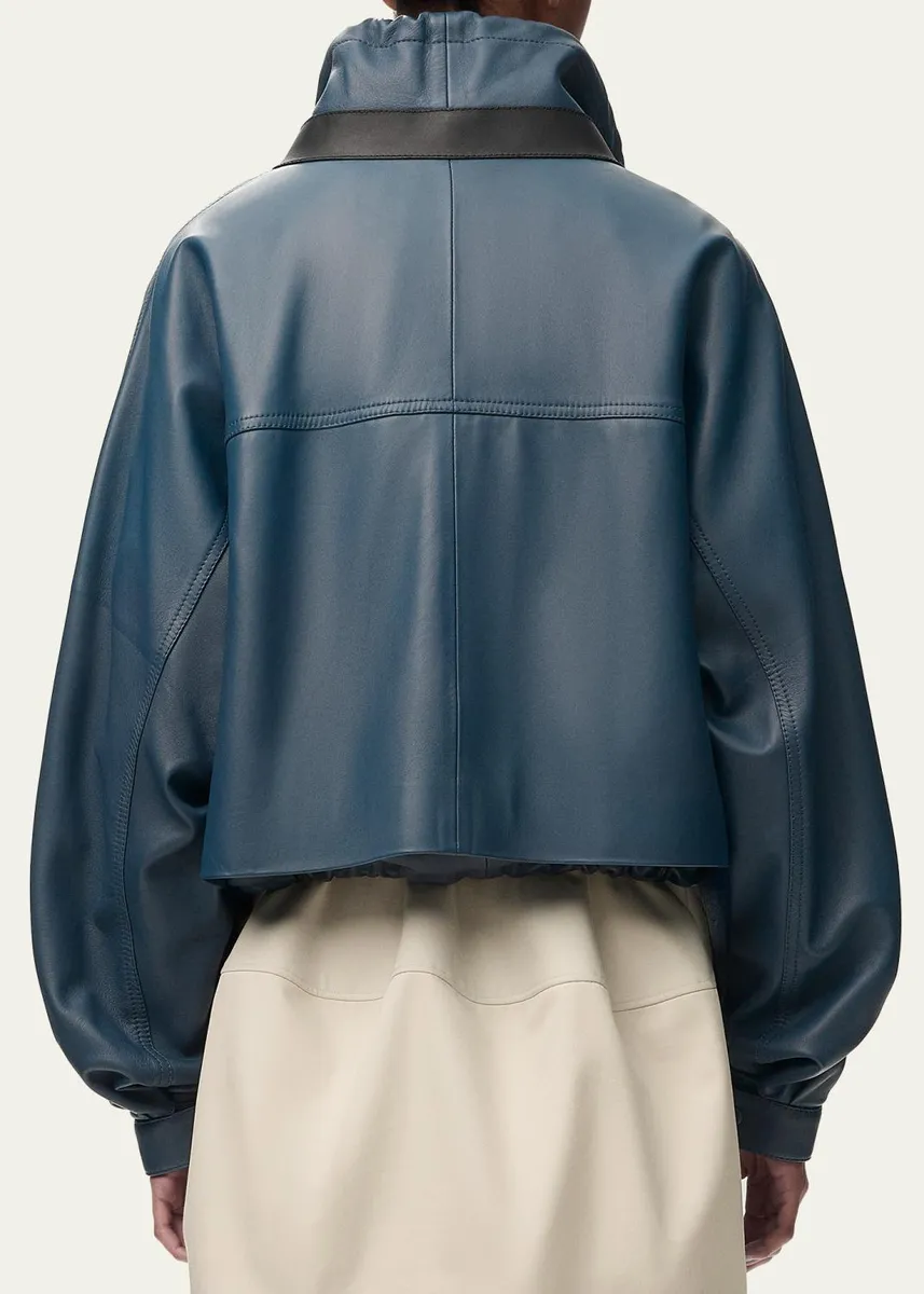Loewe Double Layered Leather Zip Jacket | Thumbnail 3 Loewe Double Layered Leather Zip Jacket | Thumbnail 3