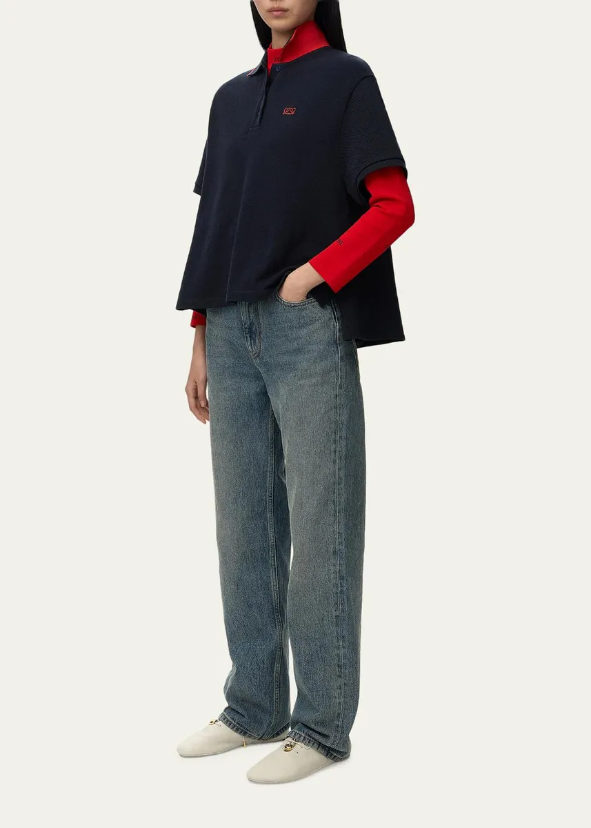 Loewe Trapeze Short-Sleeve Polo Shirt | Thumbnail 2 Loewe Trapeze Short-Sleeve Polo Shirt | Thumbnail 2