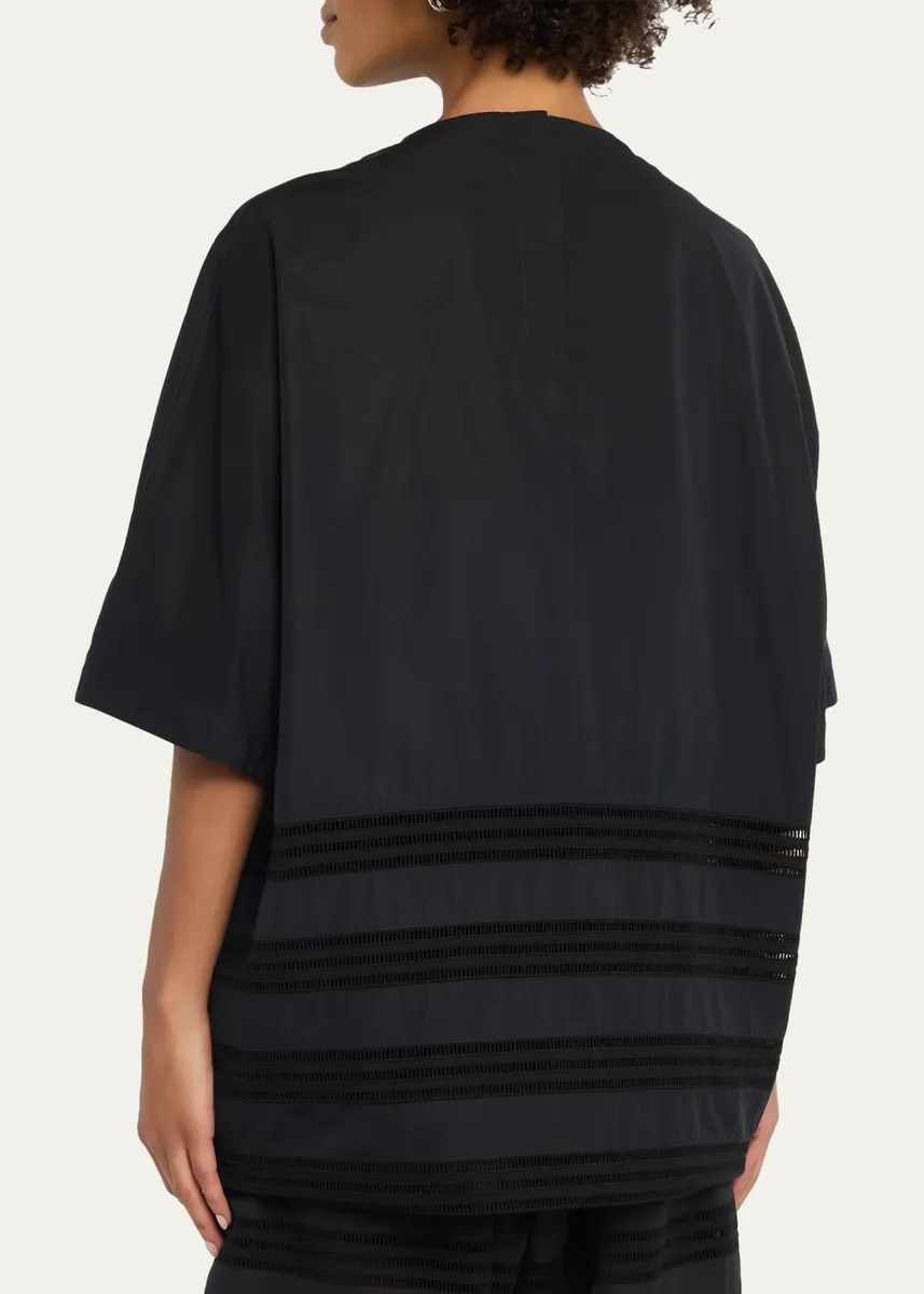ALAÏA Embroidered Cotton Mini Round Dress | Thumbnail 3